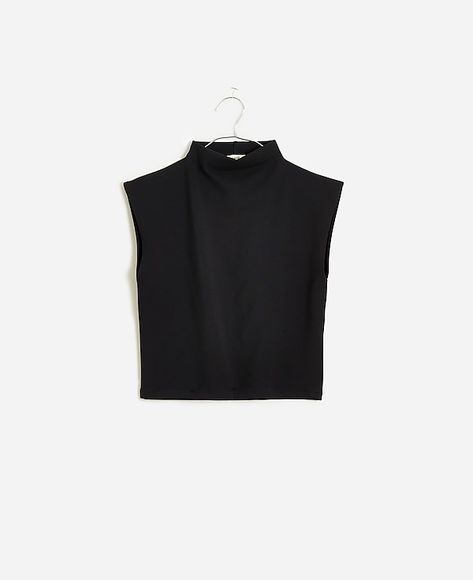 Funnelneck Cropped Muscle Tee | Madewell Energy Machine, Original Hem, Everlane Jeans, Straight Cut Jeans, Slip Skirt, Muscle Tee, Satin Maxi, Fit Dress, Madewell Denim