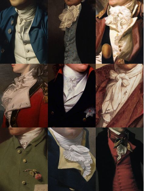 Cravats <3 #cravats #fashion #english #british #aesthetics 18th Century British Fashion, Victorian England Aesthetic Fashion, Romantic Era Mens Fashion, Victorian Male Fashion Aesthetic, Late 1700s Fashion Men, Courtier Aesthetic, 18century Fashion, 1700 Suits, Georgian Era Aesthetic