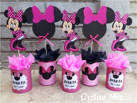 Centro de mesa Minnie Minnie Mouse Cupcake, Minnie Mouse Decorations, Minnie Mouse Theme Party, Minnie Mouse Balloons, Minnie Mouse Birthday Party Decorations, Minnie Mouse Birthday Decorations, Minnie Mouse 1st Birthday, Minnie Mouse Baby Shower, Minnie Birthday Party