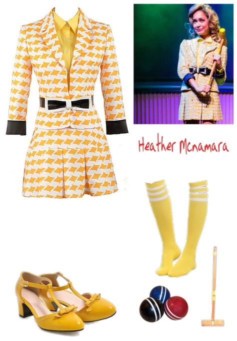 Heather McNamara Outfit | ShopLook Heather Mcnamara Costume, Heather Mcnamara Cosplay, Heather Mcnamara Outfit, Heathers Outfit, Theater Outfits, Heathers Aesthetic, Heathers Costume, Heather Mcnamara, Hufflepuff Outfit