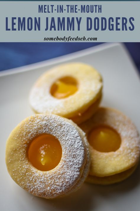 Soft Lemon Biscuits, Homemade Jammy Dodgers, Ham And Goodys Lemon Cookies Recipe, English Lemon Shortbread Cookies, Jammy Biscuits, Melt In Your Mouth Lemon Shortbread Cookies, British Biscuits, Lemon Biscuits, Jammy Dodgers