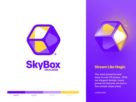 Skybox - Icon website android iphone sketch identity branding app illustration logo icon Purple Logo Design, Coding Logo, Examples Of Logos, Logo Presentation, Great Logos, App Logo, Game Logo, Logo Concept, Creative Logo