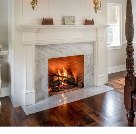 White Wood Fireplace Surround, Wood Fireplace Surround, Master Fireplace, White Painted Fireplace, Tall Ceiling Living Room, Fireplace Hearths, White Fireplace Mantels, White Marble Fireplace, Remodel Fireplace