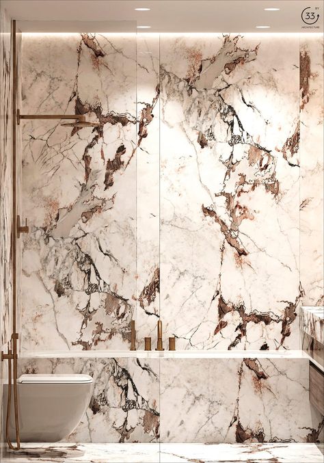 Chicago APT on Behance Bathroom Walls Ideas, Modern English Interior, Grey Marble Bathroom, Bath Showroom, Bathroom Big, Walls Ideas, Luxury Hotel Room, Stone Bathroom, Bathroom Walls