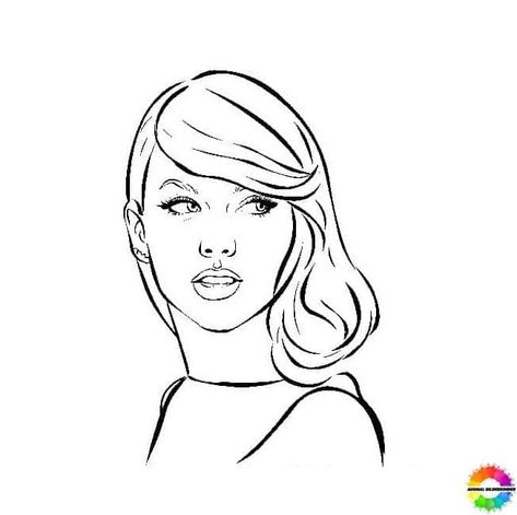 Taylor Swift 15 ​​- ausmalbilderkinder.de Taylor Swift Coloring Pages, Ariel Drawing, Ninjago Coloring Pages, Free Coloring Sheets, Easy Coloring Pages, Cartoon Coloring Pages, Flower Coloring Pages, Coloring Book Art, Mandala Coloring Pages