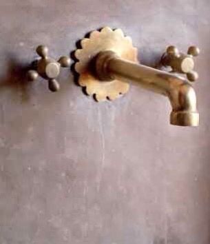 Italian brass faucet Scalloped Sink, Brass Wall Faucet, Brass Wall Faucet Bathroom, Rustic Brass Faucet, Antique Brass Vanity Faucet, Antique Brass Sink Faucet, Brass Sink Faucet, Vintage Faucet, Brass Faucet