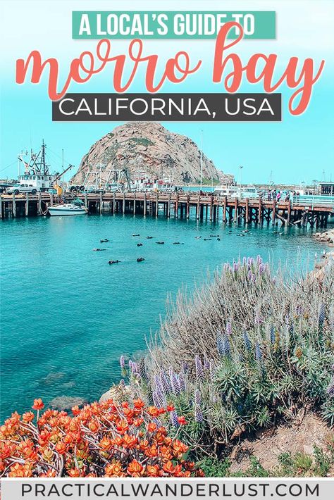 The ultimate local's guide to Morro Bay, California things to do and see! This quiet little coastal beach town is the perfect California road trip stop along Highway One/The Pacific Coast Highway, and one of the cutest unknown California travel destinations! #Travel #California Coastal Beach Town, Morro Bay California, California Road Trip, Destinations Travel, Pismo Beach, Visit California, California Travel Road Trips, Pacific Coast Highway, California Coast