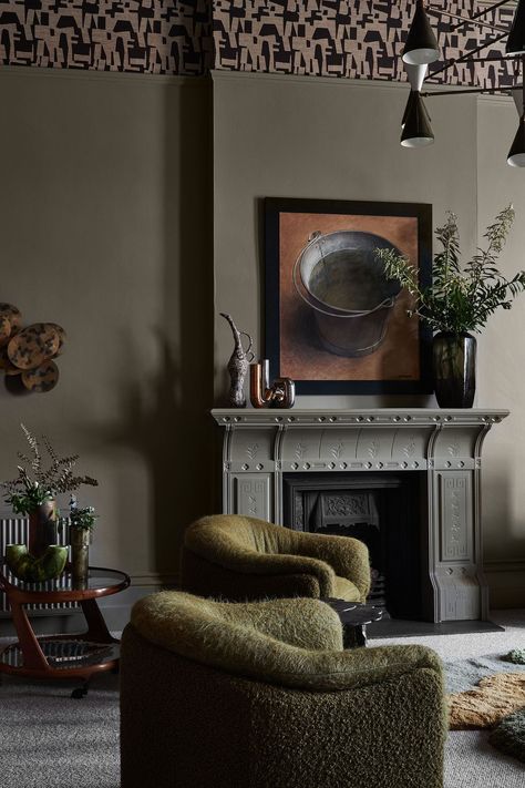 This Edgy Victorian Home in Australia Is a Feast for the Eyes | Simone Haag Melbourne Home Tour Whiskey Room, Walnut Timber, Pebble Pendant, Lighting Companies, Melbourne House, Maximalism, Ceiling Rose, Main Bedroom, Historic Home