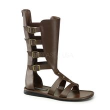 Spartan Brown Gladiator Roman Sandal Gladiator Costumes, Medieval Boots, High Gladiator Sandals, Simple Sandals, Roman Sandals, Mens Fashion Rugged, Costume Shoes, Sandals Brown, Rugged Style