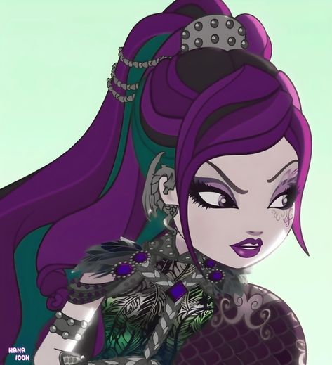 Raven Ever After High Icon, Raven Queen Pfp, Ever After High Personajes, Raven Ever After High, Eah Pfp, Purple Hair Character, Ever After High Pfp, Ever After High Characters, Raven Queen Ever After High