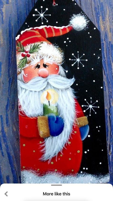 Santa Paintings, Christmas Rock, Painted Christmas Ornaments, Holiday Painting, Christmas Signs Wood, Christmas Wood Crafts, Christmas Canvas, Holiday Crafts Christmas, Santa Ornaments