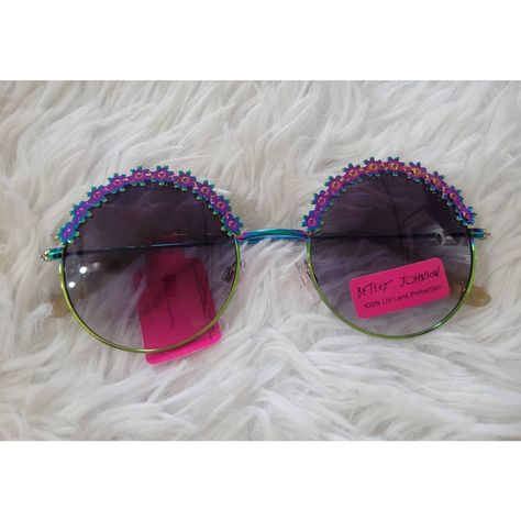 Nwt Betsey Johnson Round Rainbow Floral Sunglasses, 100% Uv Uva Protection Condition Is New Smoke Free Home Offers And Bundling Welcome Thanks For Browsing My Closet! Betsey Johnson Sunglasses, Rainbow Sunglasses, Purple Snake, Flower Sunglasses, Rhinestone Sunglasses, Rose Gold Sunglasses, Pink Cheetah, Heart Shaped Sunglasses, Black Cat Eyes