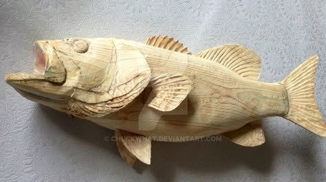 Wood Carved Fish, Chainsaw Carving Patterns, Fish Wood Carving, Fish Carving, Carving For Beginners, Fly Fishing Art, Simple Wood Carving, Carving Projects, Wood Carving For Beginners