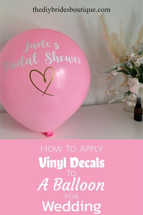 Custom Balloons can be the best ideas for a wedding bridal shower, bachelorette or any kind of event or party. So, use Vinyl Decals to make them even more special. There is tutorial for you. It's… Balloons For Wedding, Wedding Projects, Custom Balloons, Diy Brides, Balloon Diy, Diy Custom, Be The Best, Wedding Shower, Best Ideas