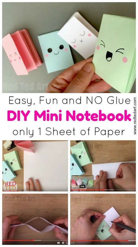 Diy Crafts Out Of Paper, Diy Mini Notebook, How To Make Notebooks, Make A Notebook, Diy Back To School, Paper Magic, Mini Notebooks, Diy Notebook, A Notebook