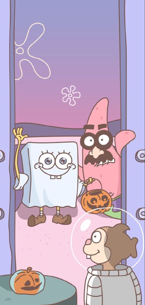 Spongebob Iphone Wallpaper, Spongebob Halloween, Patrick Spongebob, Wallpaper Spongebob, Kawaii Wallpapers, Pig Wallpaper, Wallpaper Retro, Wallpaper Disney, Spongebob Wallpaper