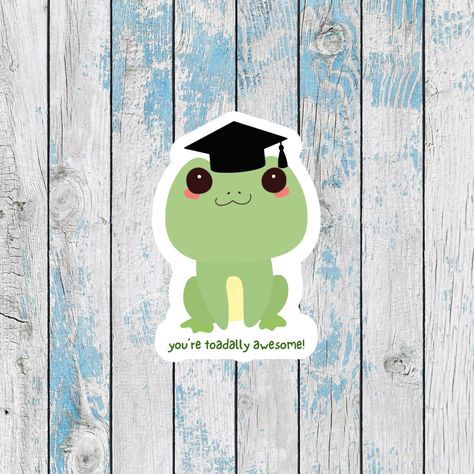 Senior Stickers, Stickers Frog, Toadally Awesome, Frog Stickers, Graduation Stickers, Stickers Funny, Moreno Valley, Class Of 2025, Funny Frogs