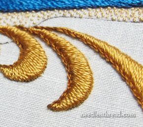 Padded Satin Stitch in Silk. How To repair a Satin Stitch. Need to know.  jwt Satin Stitch Embroidery, Rose Embroidery Pattern, Goldwork Embroidery, Stem Stitch, Crewel Embroidery Patterns, The Fix, Needlepoint Christmas, Seed Stitch, Japanese Embroidery