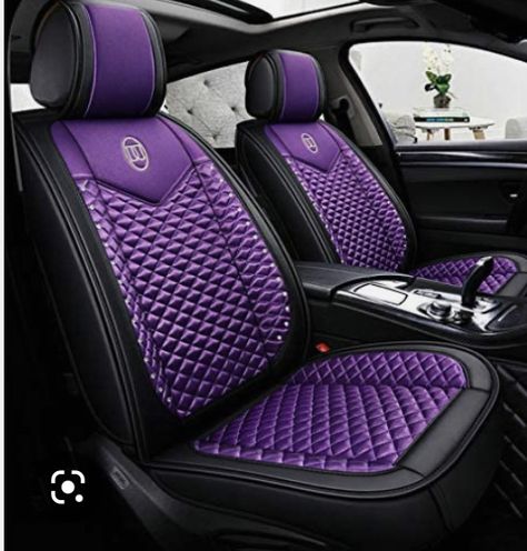 Purple Appliances, Car Seat Covers Full Set, Purple Car, Cool Car Accessories, Purple Interior, Dream Cars Jeep, Leather Car Seat Covers, Leather Car Seats, Car Seat Cover Sets