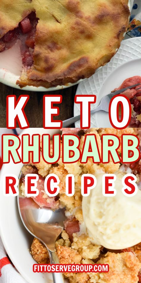 Low Carb Rhubarb Muffins, Keto Rhubarb Recipes Easy, Keto Rhubarb Crisp, Keto Rhubarb Muffins, Healthy Rhubarb Recipes Clean Eating, Rhubarb Recipes For Diabetics, Rhubarb Healthy Recipes, Low Carb Rhubarb Recipes, Healthy Rhubarb Desserts