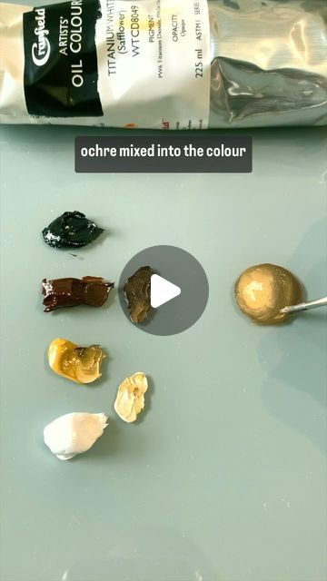 Kristy Gordon on Instagram: "How I would mix the colors for gold ✨ to download my free color mixing pdf click the link in my bio!" How To Mix Gold Paint, What Colors Make Gold, Oil Color Mixing Guide, How To Make Golden Colour Paint, Mix Oil Paint Colors, How To Mix Skin Tones Oil Paint, How To Mix Green Oil Paint, Light Gold Color, Colorful Oil Painting