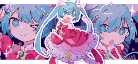 Miku Hatsune Vocaloid, Vocaloid Characters, Cute Headers, Wallpaper Pc, Pretty Art, Hatsune Miku, Cute Icons, Vocaloid, Aesthetic Anime