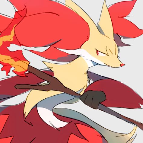 Delphox Fennekin Evolution, Fire Spirit, Fire Pokemon, Evolution Art, Pokemon Painting, Pokemon Backgrounds, Gorillaz Art, Pokémon Art, Pokemon Oc