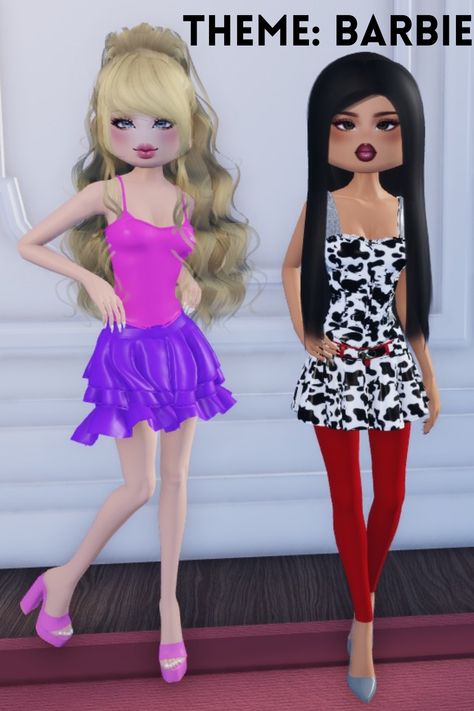 Theme: Barbie Barbie and Raquel Barbie Game Ideas, Rockelle Barbie, Barbie And Raquelle Dress To Impress, Dress To Impress Raquel, Raquel From Barbie, Barbie Dress To Impress, Raquel Barbie, Barbie And Raquelle, Raquelle Barbie