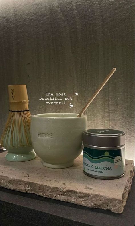 Matcha Station Aesthetic, Matcha Station At Home, Matcha Station, Matcha Bar, Matcha Bars, Matcha Cafe, Healthy Breakfast Snacks, Coffee Matcha, Matcha Set