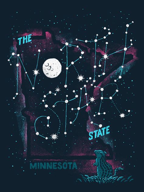 Constellation Poster, Minnesota Nice, 타이포그래피 포스터 디자인, Last Ride, The Great Lakes, Inspirational Posters, North Star, Graphic Design Branding, Magpie