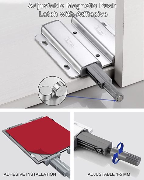 Push To Open Wardrobe Doors, Push To Open Doors, Push Latch, Hidden Cabinet, Architecture Blueprints, Detail Drawing, Foldable Furniture, Open Wardrobe, Cabinet Latch