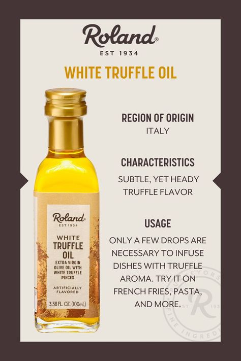 roland foods white truffle oil How To Make Truffle Oil, Recipe With Truffle Oil, Uses For Truffle Oil, Truffle Oil Recipes Pasta, White Truffle Oil, White Truffle, Truffle Oil, Infused Oils, Macallan Whiskey Bottle