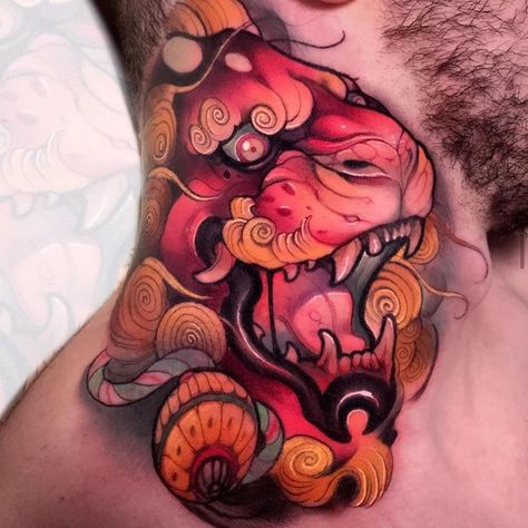 Foo Dog Tattoo, Foo Dogs, Japanese Tattoo Designs, Foo Dog, Dog Tattoo, January 12, Color Inspo, Tattoo Tattoo, Japanese Tattoo