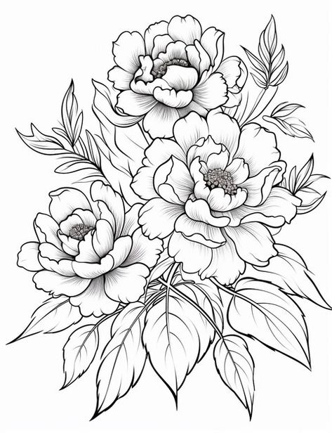 Beautiful flower hand drawn kawaii coloring book Sunflower Coloring Page, Poppy Flower Drawing, Sunflower Coloring, Kawaii Coloring Book, Poppy Coloring Page, Flower Coloring Sheets, Sunflower Coloring Pages, Printable Flower Coloring Pages, Flower Line Drawings