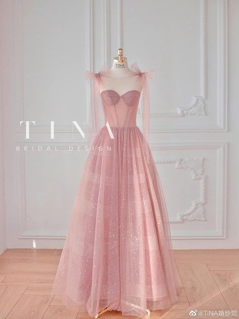 Pink Prom Dresses Aesthetic, Pink 50s Aesthetic, Simple Debut Gowns, Long Pink Dress, Debut Gowns, Pink Long Dress, Simple Gowns, Classy Prom Dresses, Dress Party Night