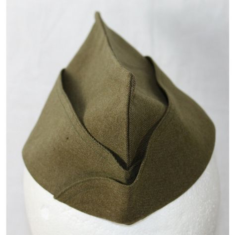 Vintage US Army Garrison Hat, 1930's to 1940's (£6.91) ❤ liked on Polyvore featuring accessories, hats, wool brim hat, military style hats, vintage hats, military hats and woolen hat 1930s Hats, Pilot Costume, Moon Bear, Military Hats, Fashion 1940s, Army Hat, Woolen Hat, Swing Dance, Military Hat