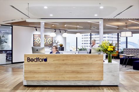 Bedford Chartered Accountants Offices - Sydney - Office Snapshots Accounting Office Decor, Room Office Design, Office Design Concepts, Accounting Office, Office Decor Ideas, Office Wall Decals, Office Plan, Office Fit Out, Chartered Accountant