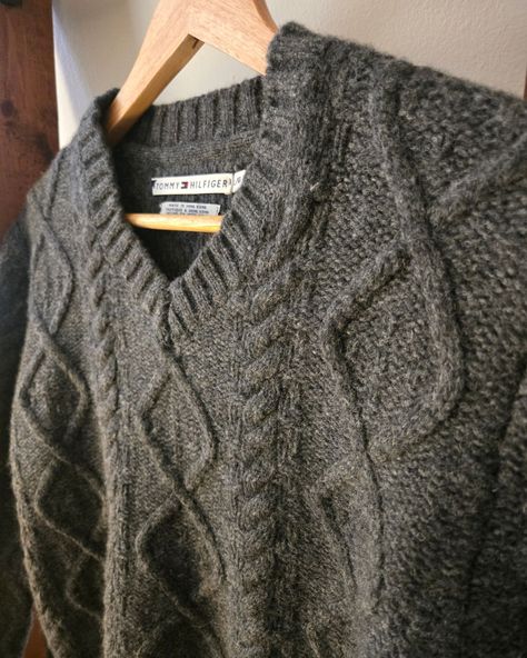 Tommy Hilfiger Sweater - Size Large - PreLoved Clothes - Grey Cable Knit Sweater Grey Cable Knit Sweater, Preloved Clothes, Tommy Hilfiger Sweater, Cable Knit Sweater, Cable Knit, Knit Sweater, Tommy Hilfiger, Cable, Grey