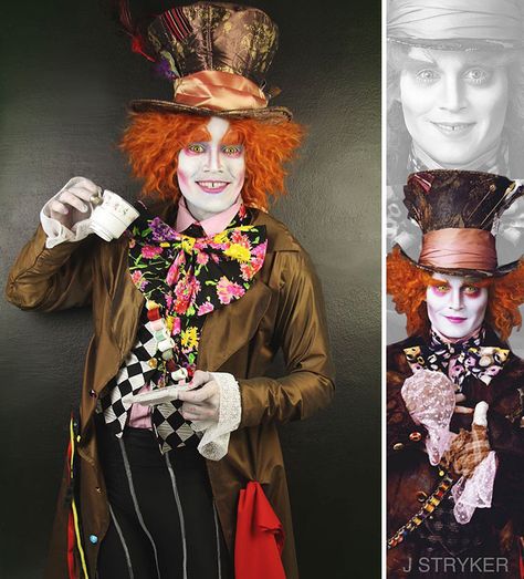 The Mad Hatter From Alice In Wonderland Alice In Wonderland Outfit, Halloween Coustumes, The Mad Hatter, Photo Fails, Jessica Nigri, Disney Cosplay, Halloween 2, Disney Men, Cosplay Characters