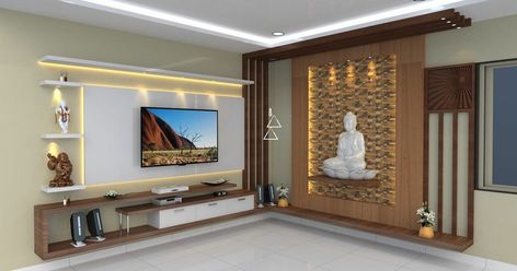 Hall Room Design Small Spaces, Tv Unit And Partition Design, Hall Interior Design Living Tv Unit Modern, Main Hall Tv Unit Design, Hall Furniture Design Interiors, Hall Wall Designs, Modern Tv Wall Units Modern Tv Wall Units For Hall, Tv Hall Interior Design, Tv Unit With Partition Design