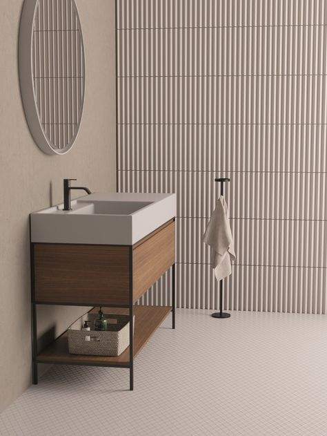 Bathroom Vanity With Vessel Sink, Vanity With Vessel Sink, Corian Bathroom, Drawers Design, Washroom Design, Basin Design, Powder Room Design, Drawer Design, Modern Bathroom Vanity