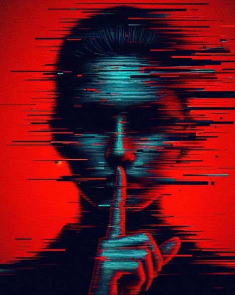 "Embrace the digital disruption with this edgy, modern artwork. The glitch effect and bold red and black tones create a striking visual that captures the essence of our online identities and the transient nature of the digital world. #Art #Tech #Identity" #DigitalArt #GlitchArt #ModernArt #TechStyle #RedAndBlack #SilhouetteArt #ProfilePic #PointingUp #DigitalIdentity #CyberVibe #EdgyArtwork #ContemporaryDesign #GraphicDesign #MovementArt #AbstractExpressionism #OnlineWorldRepresentation #Pix... Terror Art, The Glitch, Tech Aesthetic, Glitch Effect, Cover Album, Alone In The Dark, Black Tones, Anime Shadow, Glitch Art