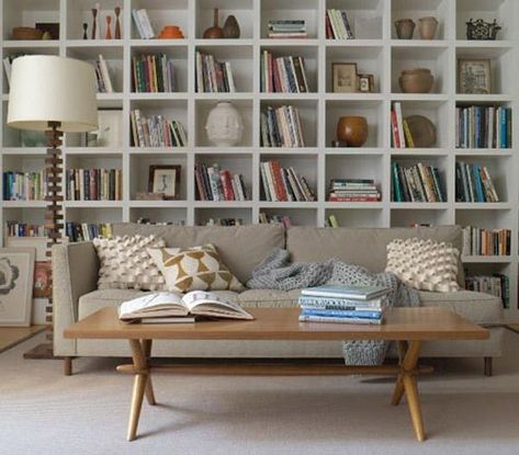 Space Saving Room Furniture Placement Ideas, Putting Bookcases and Shelves Behind Sofas and Beds Shelves Behind Couch, Bookcase Behind Sofa, Shelf Behind Couch, Wall Behind Sofa, Wall Behind Couch, Living Room Design Diy, Behind Sofa, Billy Regal, Behind Couch