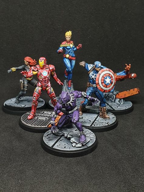 Marvel Crisis Protocol Painting, Marvel Crisis Protocol, Cel Shading, Crisis Protocol, Marvel Paintings, 3d Pose, Miniatures Painting, Collectibles Toys, Painting Miniatures