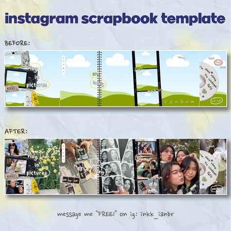 FREE SCRAPBOOK TEMPLATE | 1000 SPECIAL - Brian B's Ko-fi Shop - Ko-fi ❤️ Where creators get support from fans through donations, memberships, shop sales and more! The original 'Buy Me a Coffee' Page. Instagram Scrapbook Template, Ig Scrapbook, Free Photo Collage Templates, Free Templates Download, Font Canva Lettering, Doodle Pictures, Canva Instagram Templates, Selfie Tips, Scrapbook Template