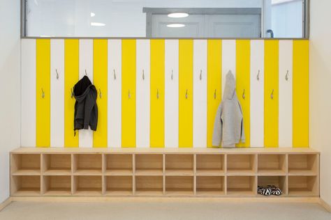 Bermondsey Community Nursery — Nicholas Kirk Architects Locker Designs, School Interior, Dance School, Learning Spaces, Head Start, Kid Spaces, Childcare, Montessori, Lockers