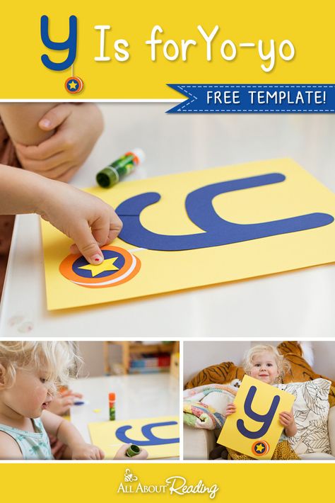 Learn all about the lowercase letter Y with this fun craft! #preschool #crafts Y Crafts For Preschool, Letter Y Crafts For Preschool, Letter Y Crafts, Y Craft, Preschool Letter Crafts, Free Printable Alphabet Worksheets, Preschool Newsletter, Free Printable Alphabet, Abc Crafts