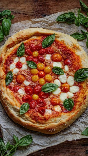 Must Love Herbs - Lauren May on Instagram: "Pizza night? Yes, please! This “Merry Margarita” pizza is topped with cherry tomatoes, mozzarella, parmesan and basil. I used the tomatoes and mozzarella to make flowers and mushrooms!I created this pizza dough from modifying my focaccia recipe. Which means it’s fluffy, soft, and packed full of flavor.

2 1/4 teaspoons instant yeast (or 1 standard packet)
1 1/2 teaspoons sugar
3/4 cup warm water 
2 + cups of flour
1 teaspoons kosher salt (+ more for topping)
1/4 cup olive oil (+ more for greasing)
Combine the yeast, sugar and warm water in a bowl. Stir gently and set aside. Allow the yeast to rest and become frothy (around 15 minutes). While the yeast is resting begin on the flour mixture. 
To your mixing bowl (stand mixer fitted with dough hook Merry Margarita, Flower Pizza, Love Herbs, Tomatoes And Mozzarella, Flowers And Mushrooms, Margarita Pizza, Tomatoes Mozzarella, Focaccia Recipe, Make Flowers