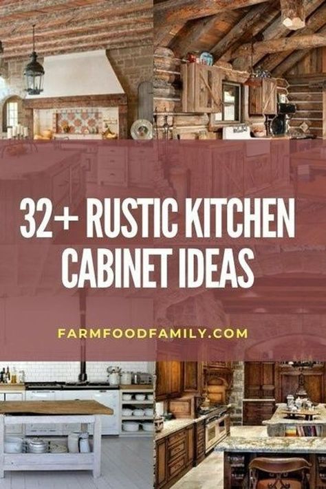 When designing your home is the rustic design, the kitchen is one area where you can do a lot. Here are 32+ stunning rustic kitchen cabinet ideas. Rustic Kitchen Cabinet Doors, Rustic Kitchen Storage Ideas, Rustic Farmhouse Cabinets, Rustic Cabin Kitchen Cabinets, Diy Farmhouse Kitchen Cabinets, Rustic Wood Cabinets Kitchen, Old Farmhouse Kitchen Rustic, Rustic Kitchen Design Inspiration, Rustic Cabinets Kitchen