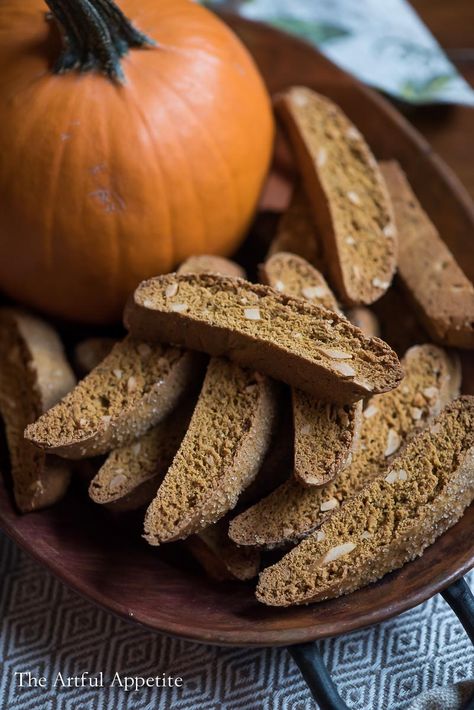 Vegan Pumpkin Almond Biscotti | The Artful Appetite Pumpkin Biscotti, Earth Balance Butter, Plant Based Desserts, Pumpkin Spice Cookies, Almond Biscotti, Cinnamon Almonds, Eat Salad, Vegan Healthy, Spice Cookies